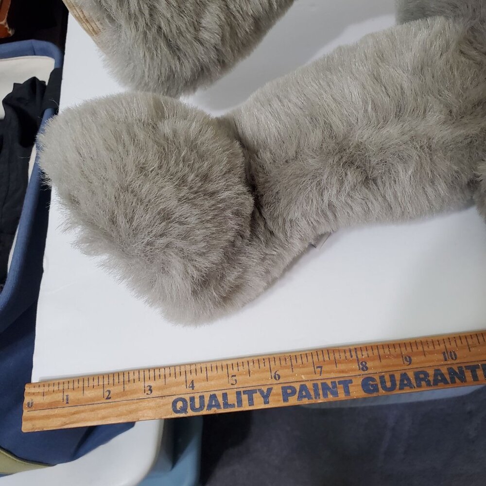 Vintage Stuffy Rabbit People Pals Toy Plush Easter Bunny Checked Corduroy Trim - Picture 14 of 16